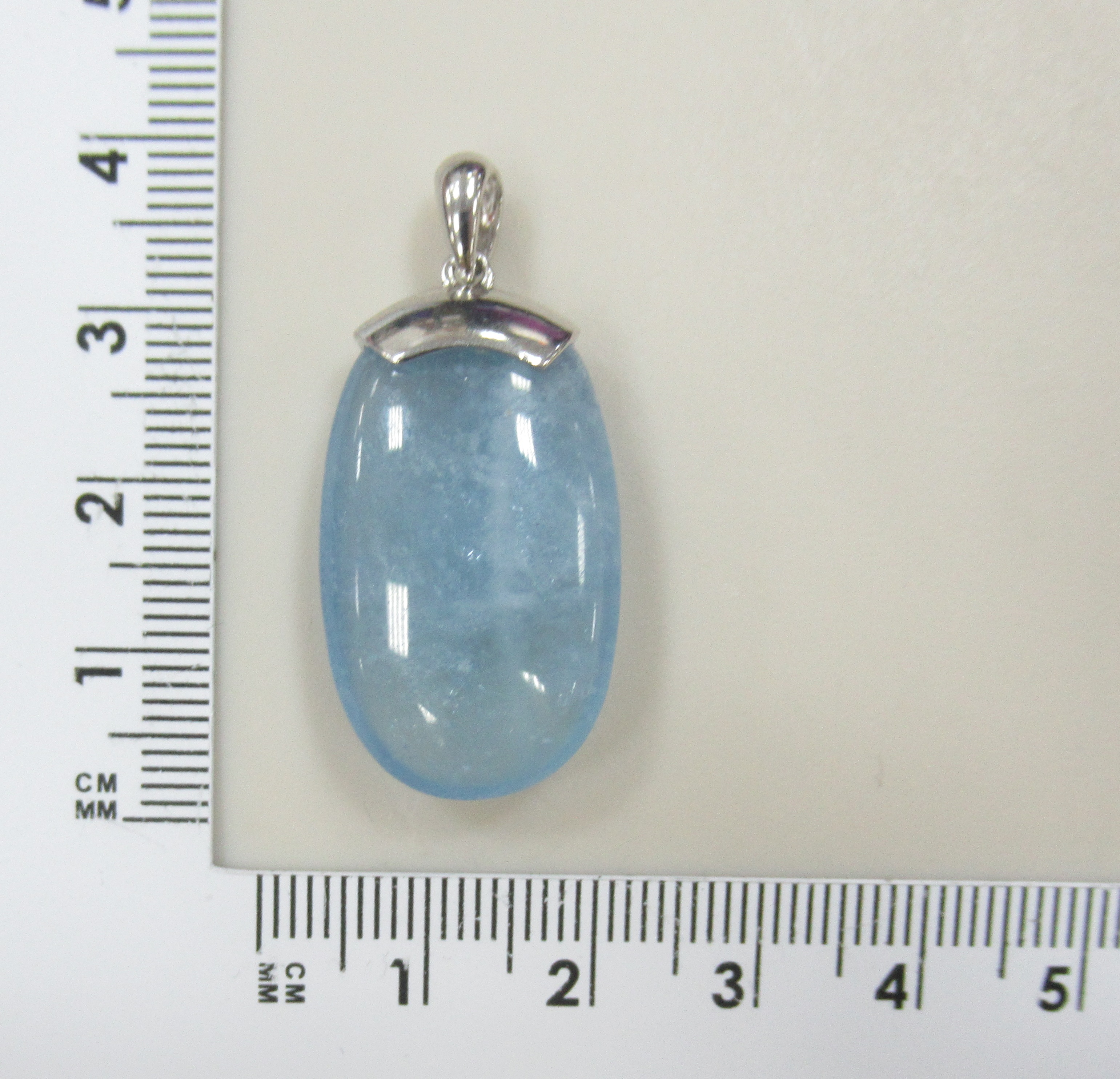 Серебряная подвеска с аквамарином